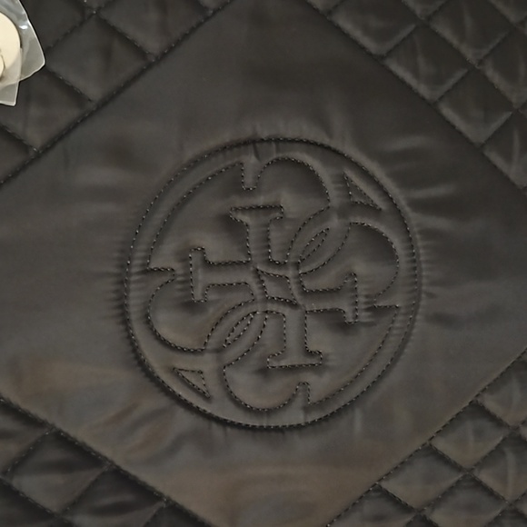 GUESS Black Quilted Sweet Candy Tote Shoulder Bag - Picture 4 of 13